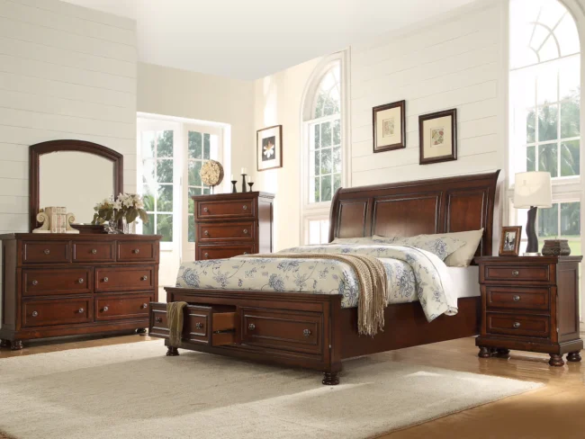 Carson Storage Bedroom Set- Walnut