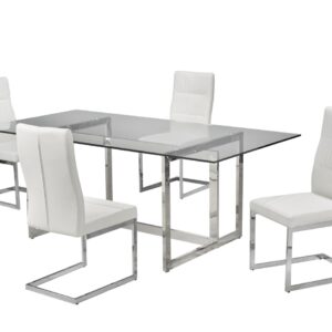 5004 5-PIECE DINING SET- WHITE