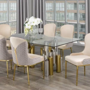 V-135 – Glass Dining Table Set