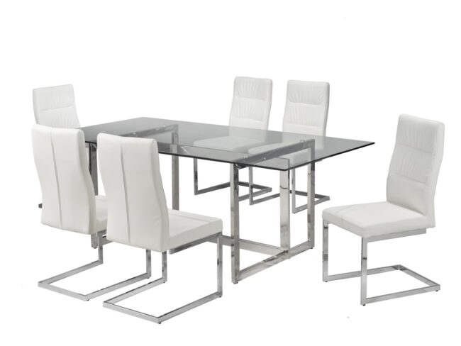 5005 7-PIECE DINING SET- WHITE - Image 2