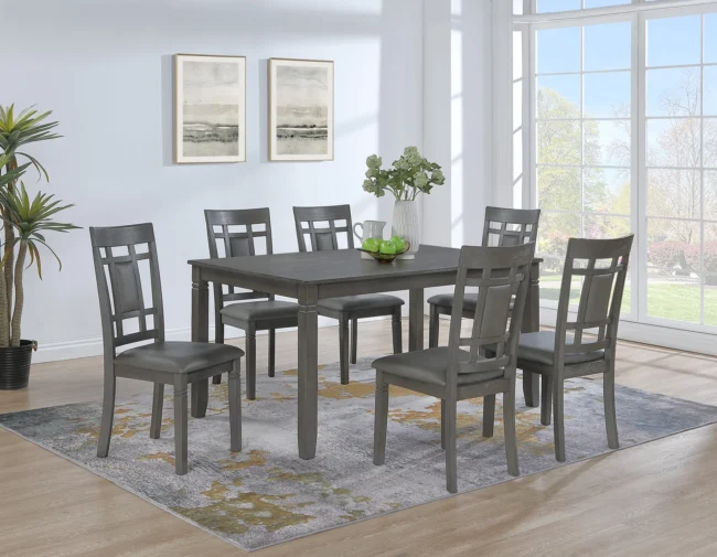 2325 GREY  7-Piece Dining Set