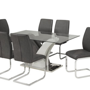 4020 7-PIECE DINING SET - GREY