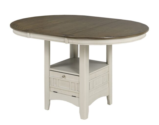 TN-4560 W-7 7-PIECE COUNTER SET - WHITE/OAK - Image 3
