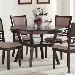 Gia 5 PC Round Dining Set (Cherry)