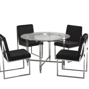 61535 5-PIECE DINING SET - BLACK