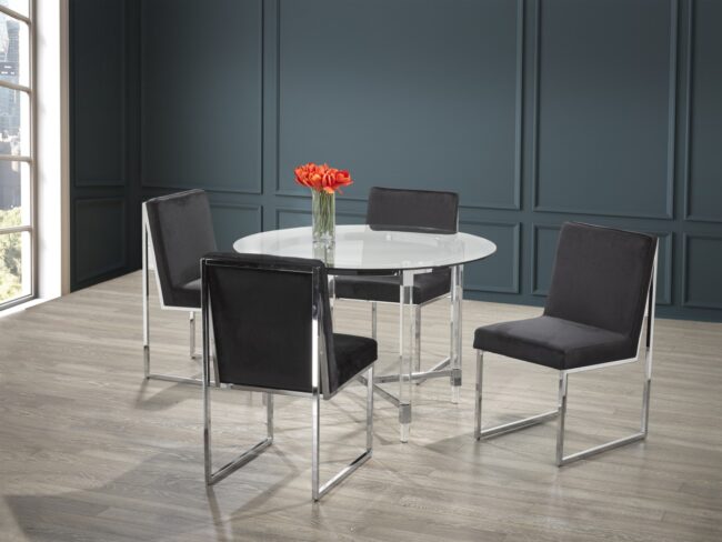 61535 5-PIECE DINING SET - BLACK - Image 2