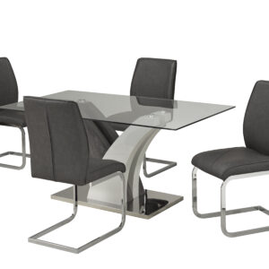 4019 5-PIECE DINING SET - GREY