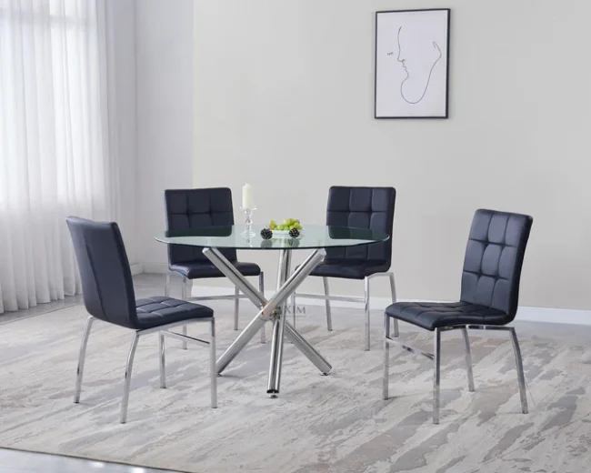 Solar 5 PC Dining Set with Zoey Chairs