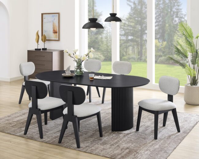 416217 Akira 5-PIECE DINNG SET - WALNUT / WHITE WASH