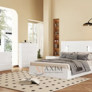 Amsterdam White High-Gloss Lacquer Bedroom Set