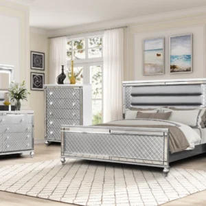 Fiona Bedroom Set- Silver