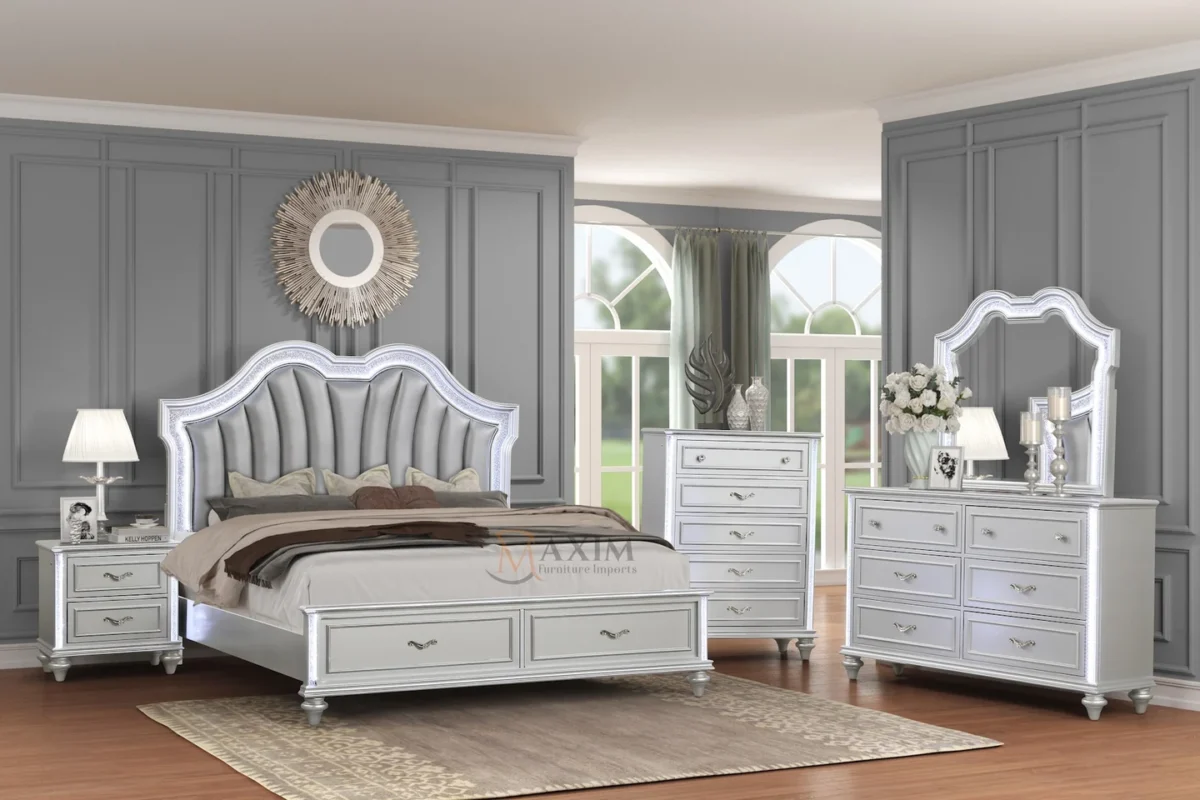 Rosita Grey Storage Bedroom Set