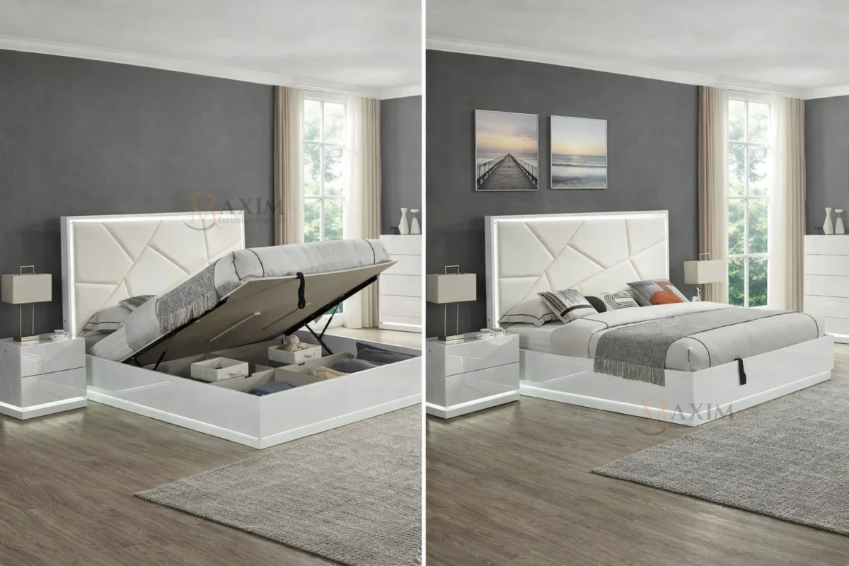 Tyler Hydraulic Lift Up Storage Bed Set